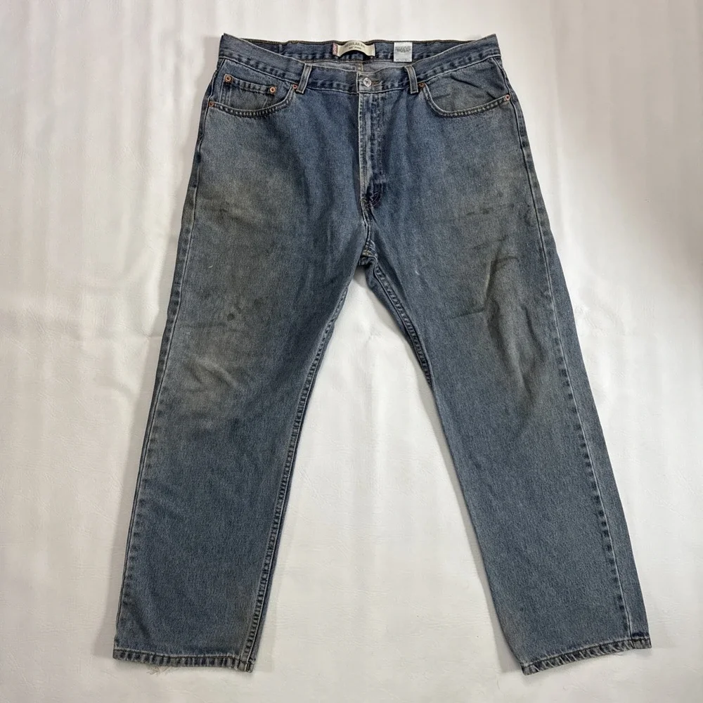 Levi's 505 Jeans Mens 40x30 Blue Relaxed Fit Denim Baggy Y2K Vintage -Fits 39x30